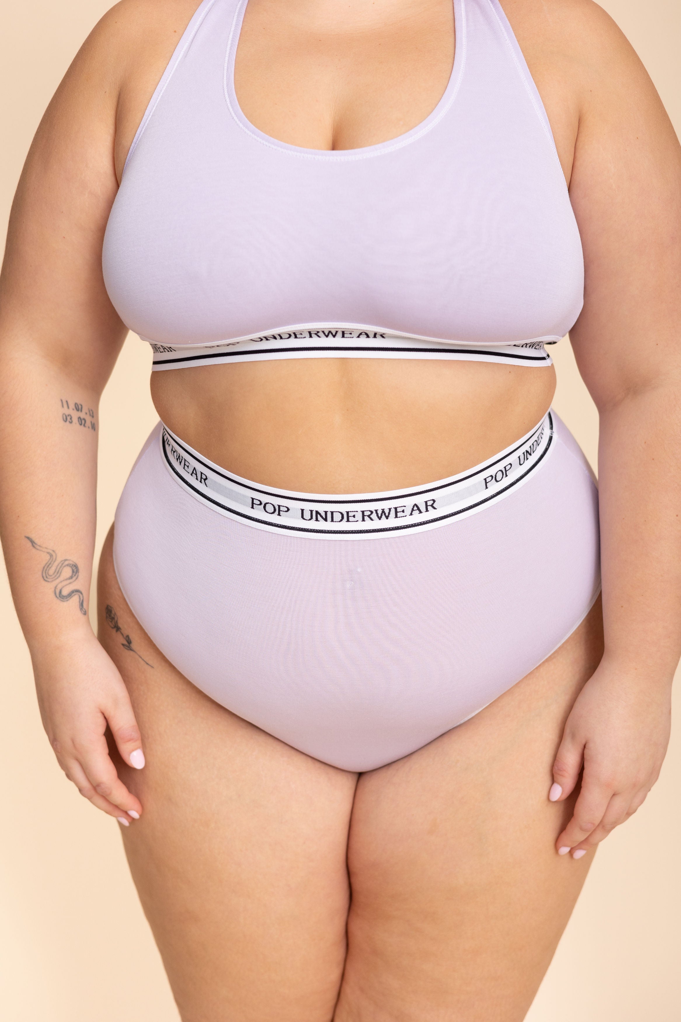 Tanga Taille Haute "LILAS"