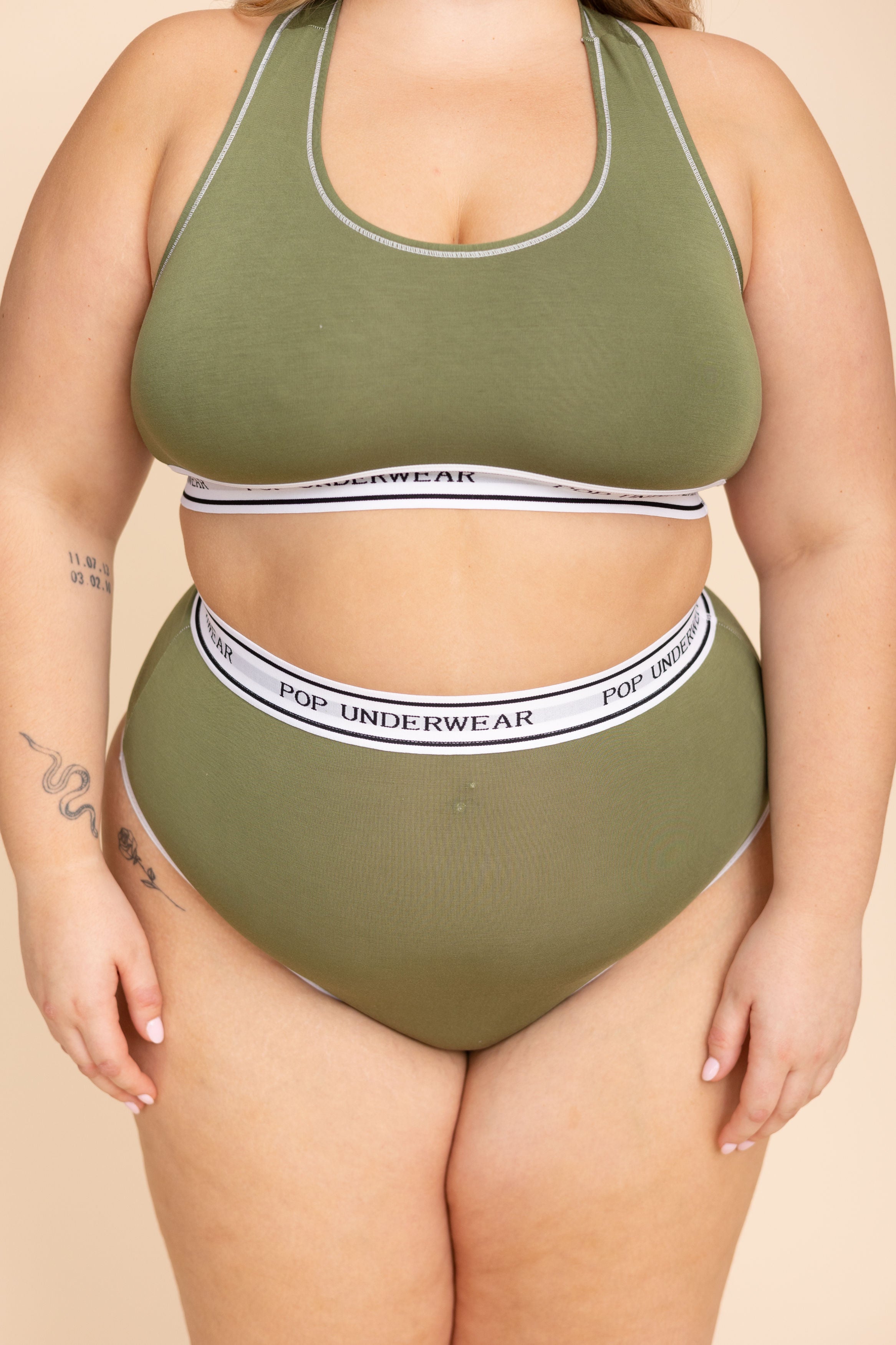 Tanga Taille Haute "KAKI"
