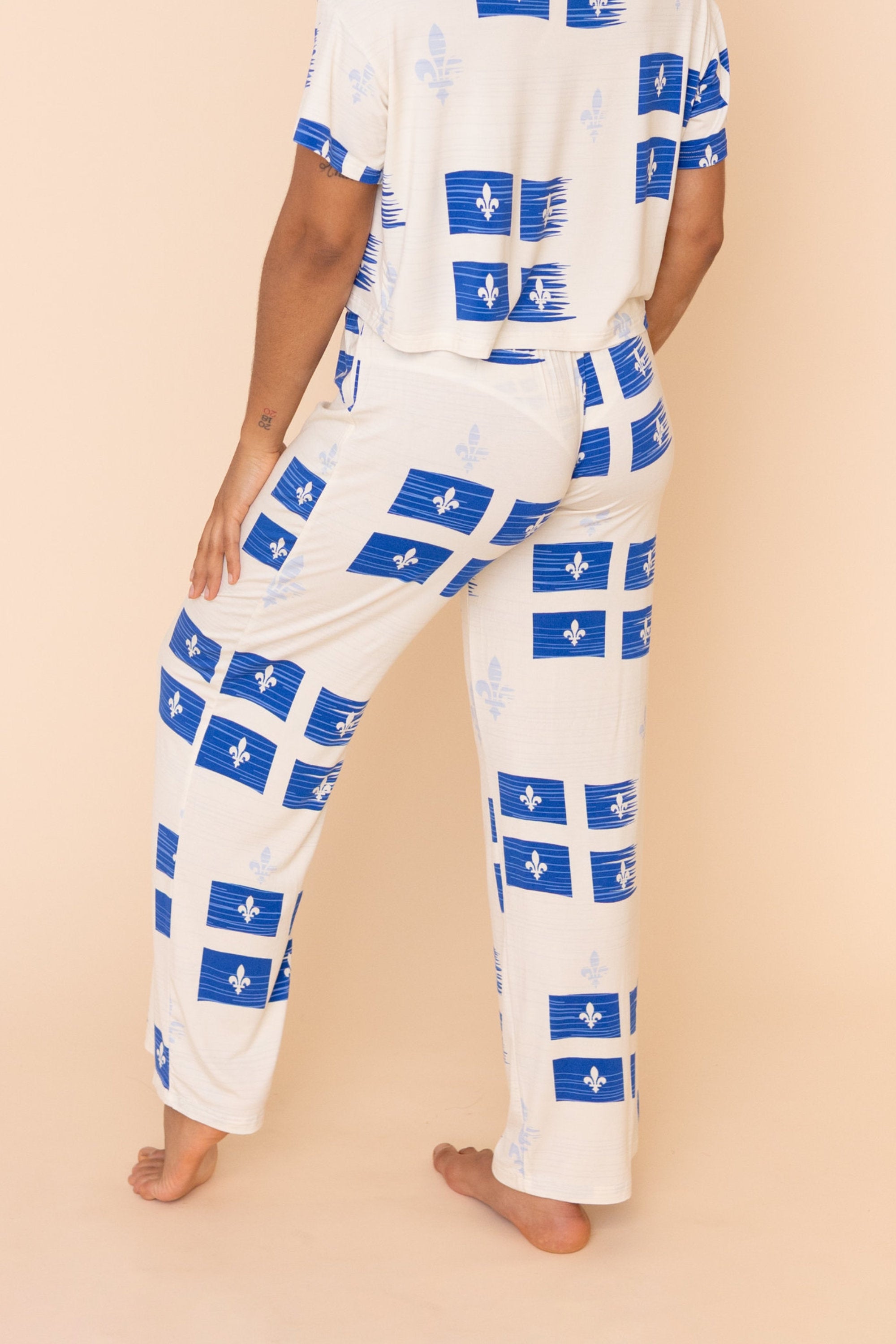 Pantalon Pyjama Évasé "VIVE LE QUÉBEC"