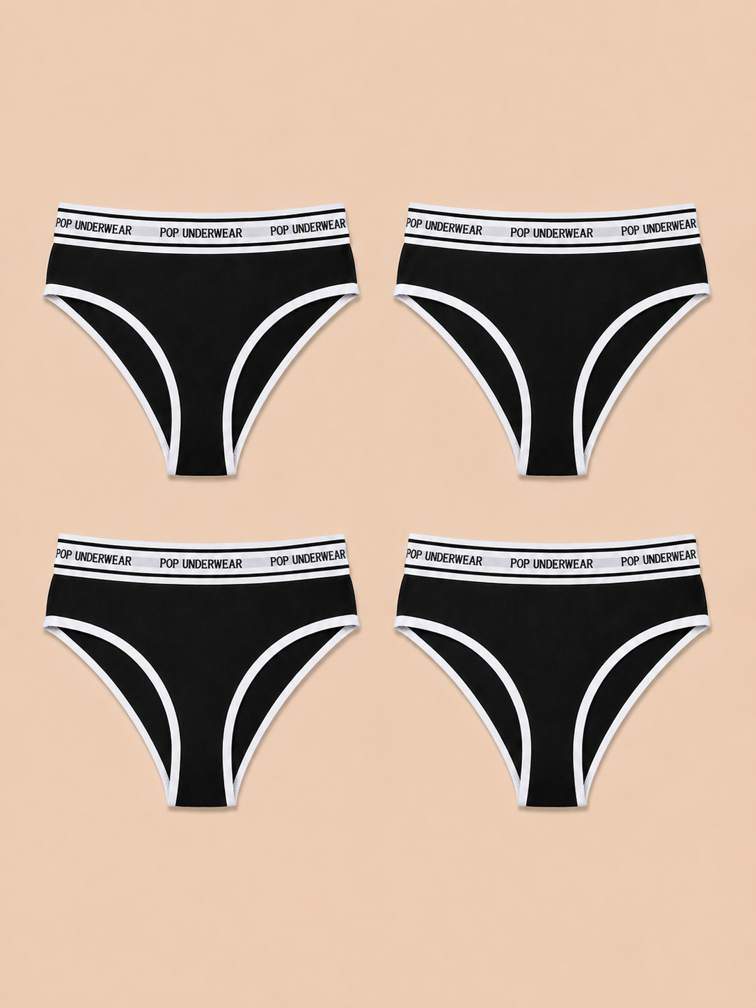Brésilienne "NOIR" - Pack de 4