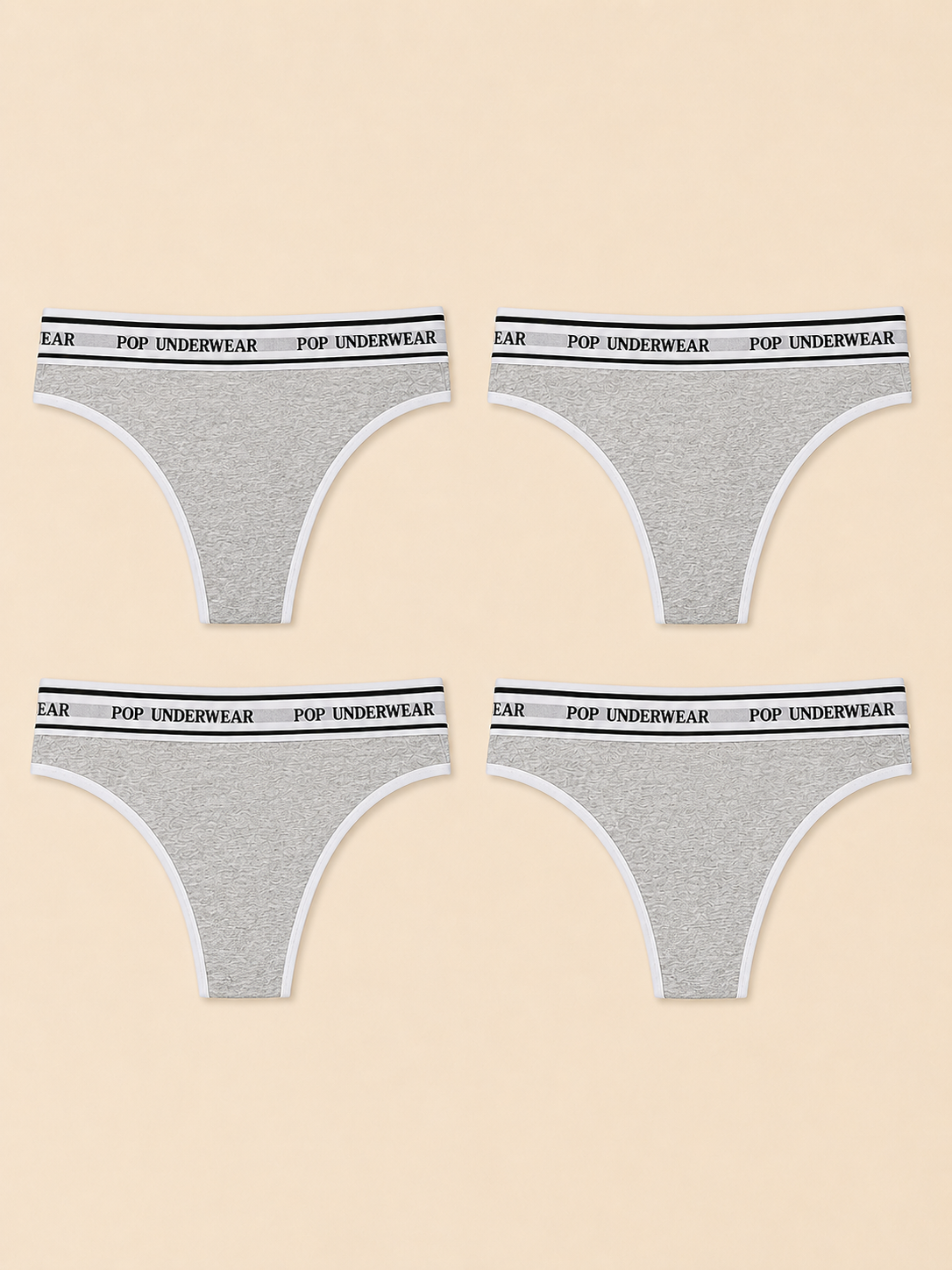 String "GRIS" - Pack de 4
