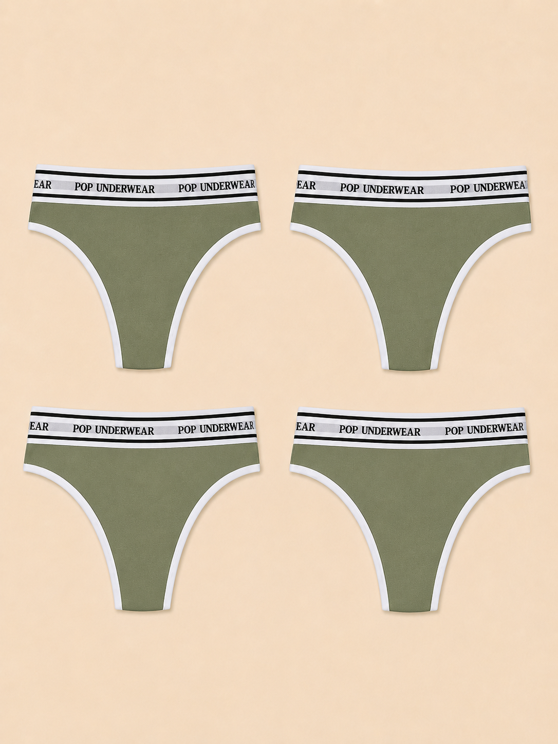 String "KAKI" - Pack de 4